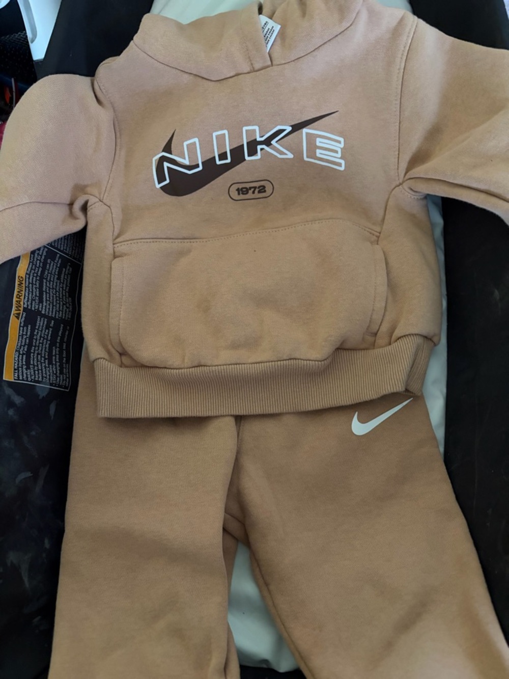 Nike Kids Tan/Brown Hoodie & Joggers Set